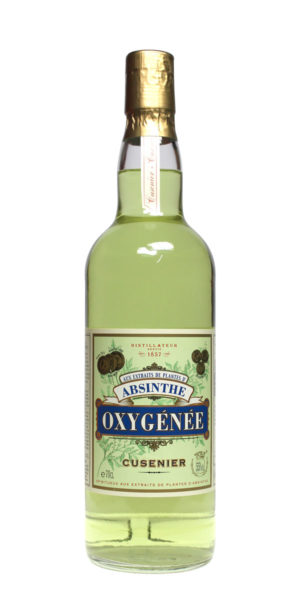 Oxygénée Absinth - hellgrüner Absinth in 0,7 Liter Flasche aus durchsichtigem Glas und mit edlem Etikett