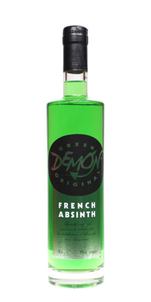 Green Demon Absinth - grüner Absinth in 0,5 Liter durchsichtigen Flasche mit schwarzem Etikett