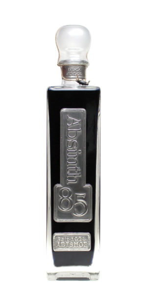 Abtshof Absinth 85 - schwarzer Absinth in einer dekorativen 0,5 Liter Flasche mit geprägtem Silberetikett