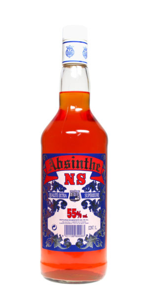 NS 55 Absentha - roter Absinth in einer 0,7 Liter Glasflasche mit schönem Etikett