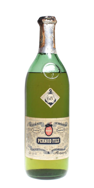 Pernod Fils Absinth in grüner 1 Liter Originalflasche aus den 60er Jahren ist ein Sammlerstück