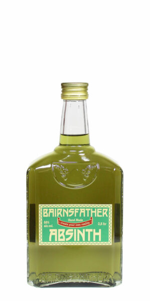 Bairnsfather Absinth in einer 0,5 Liter Flasche aus durchsichtigem Glas.