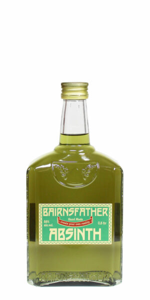 Bairnsfather Absinth in einer 0,5 Liter Flasche aus durchsichtigem Glas.