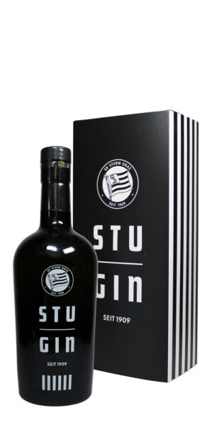 Stu Gin 0,5 Liter in einer schwarzen dekorativen Flasche